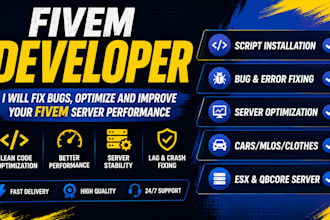 fix bugs, optimize and improve your fivem server performance