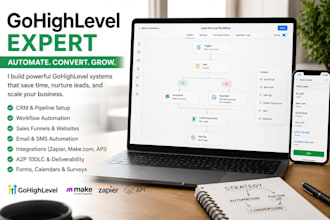 setup gohighlevel CRM workflow automation sales funnel
