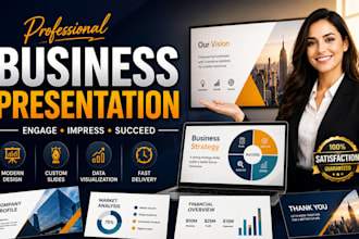 design pitch deck, slide deck and professional business presentation