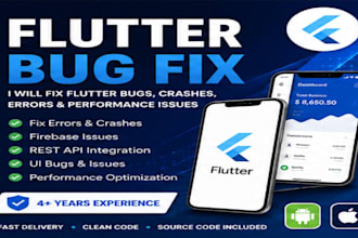 fix flutter bugs, crashes, errors, and performance issues