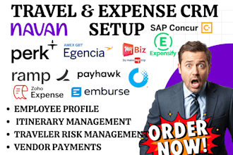 setup travel and expense crm navan sap concur perk mybiz egencia ramp payhawk