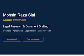 provide legal research and draft legal documents and contracts