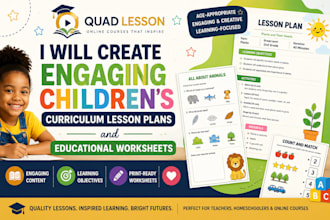 create engaging childrens curriculum lesson plans and educational worksheets