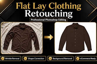 do professional flat lay clothing retouching in photoshop