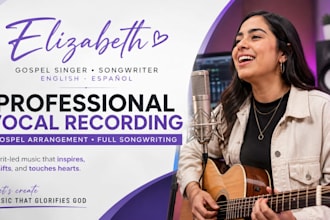 be your female gospel singer, sing powerful heartfelt gospel and worship vocals