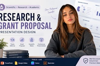 design research presentation, grant proposal, phd thesis powerpoint slides