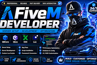 develop custom fivem server, qbcore, qbox, esx, lua scripts bug fixes