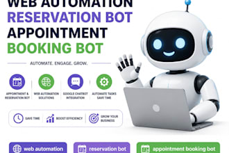 web automation, reservation bot and appointment booking bot, CRM automation