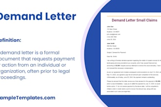 write a professional legal demand letter
