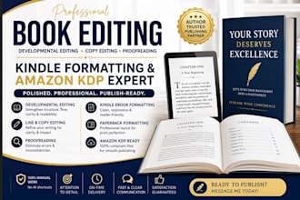 do book editing  developmental editing kindle KDP formatting