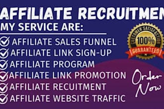 recruit affiliates to grow your sales and products