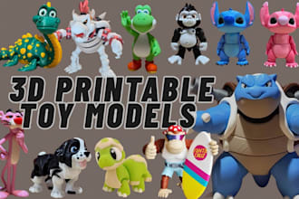 create custom 3d articulated model flexi model bjd fidget toy stl 3d printing