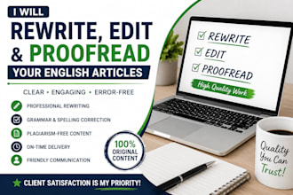 rewrite, edit and proofread your english articles