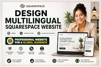 design multilingual squarespace website, wpml, translation, language switcher