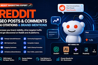 do reddit seo post comment for business saas llm ai citation with brand mention