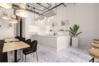 design and 3d rendering kitchen, bathroom