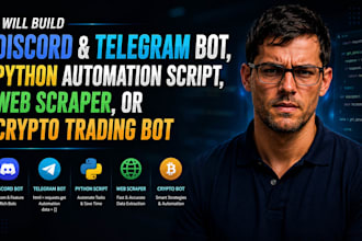 build discord telegram python crypto trading bot automation script web scraper