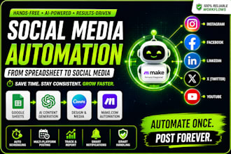 create social media automation with make com for auto posting