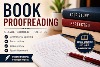 proofread your book or manuscript