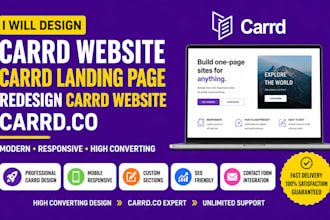 design carrd website, carrd landing page, redesign carrd website, carrd co