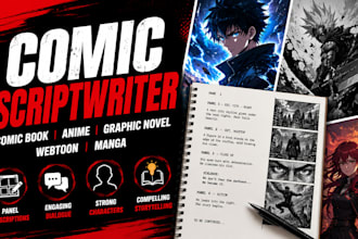 create an engaging comic book script graphic novel webtoon or manga story