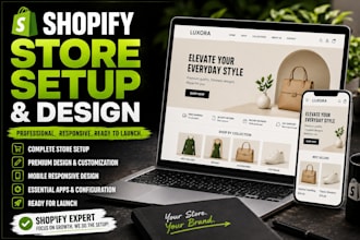 do shopify store setup and design a shopify ecommerce website