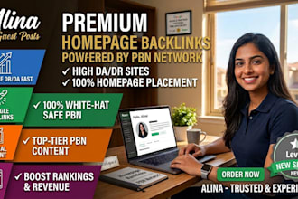 provide permanent homepage backlink on authority website