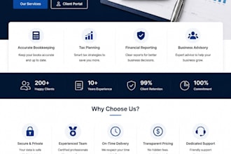 create a bookkeeping or accounting firm website with client portal
