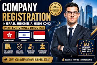company registration in israel, indonesia, hong kong with eu nominee