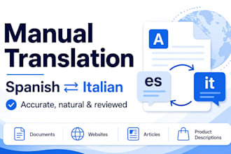translate spanish to italian and italian to spanish manually