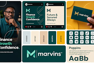 design stunning brand identity brand logo with branding kit