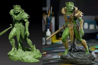 sculpt high detail tabletop miniatures for 3d printing
