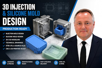 design injection mold and silicone mold for manufacturing, product design