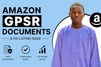 provide amazon gpsr product documents and fix listing compliance issues