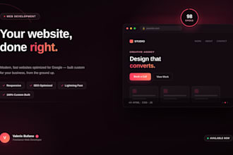create a professional, responsive website for your business