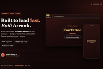 build a fast, SEO optimized responsive website