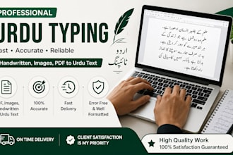 do urdu typing and data entry works