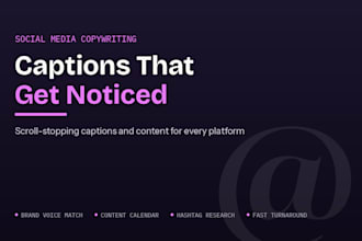 write engaging social media captions and content