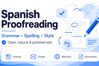 proofread and edit your spanish text