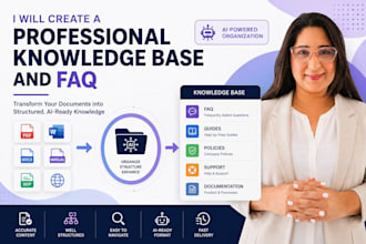 create a professional knowledge base and faq