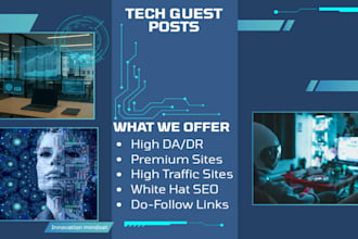 do tech guest post backlinks, technology blogs on high da USA tech blogs