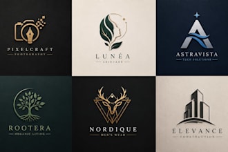 do modern, minimalist, elegant logo design for your brand