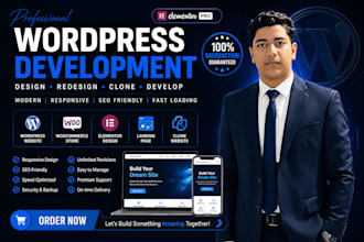design or redesign wordpress website, peptide website, woocommerce website