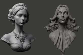 create an amazing 3d head, 3d bust model for you