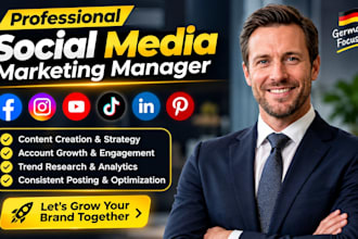 be social media marketing manager instagram creator germany tiktok manager