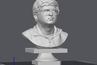 create a 3d printable bust or 3d portrait from your photo