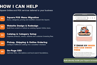 design or redesign your square online website and store