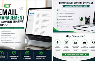 provide professional email management and admin support
