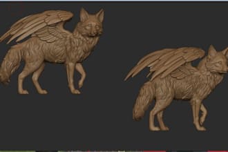 modify or optimize sculpt custom 3d printable stl model for creatures