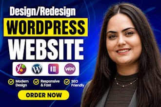 build  wordpress blog website, business website or wordpress website development